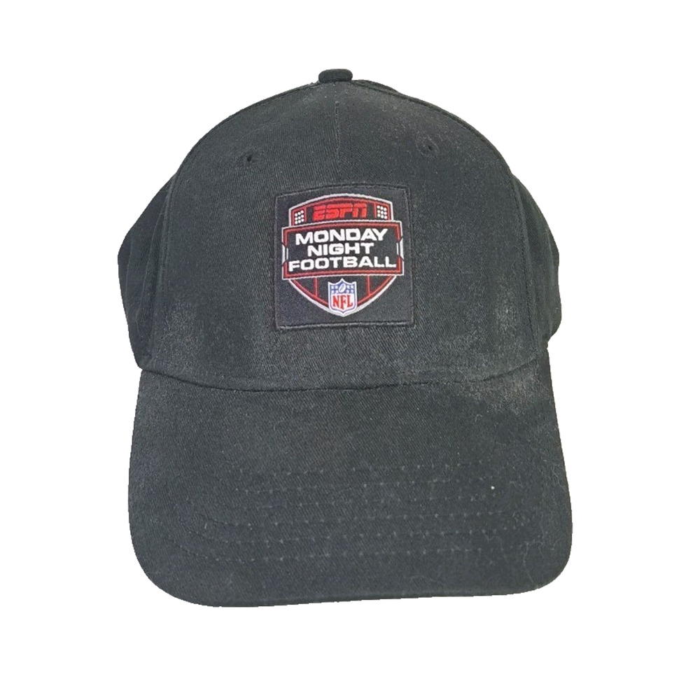 ESPN NFL Monday Night Football Dad Vintage Hat Strapback Cap Black Patch Logo